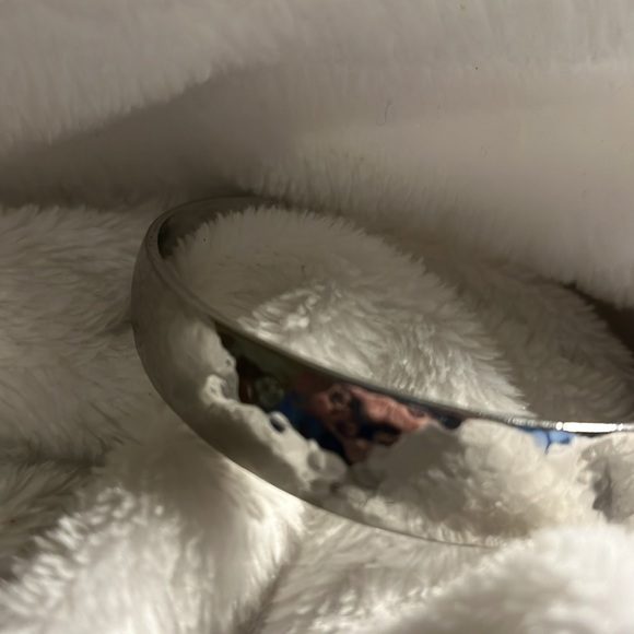 Bracelet Chico’s Silvertone Hammered unique design bangle. - Picture 5 of 5